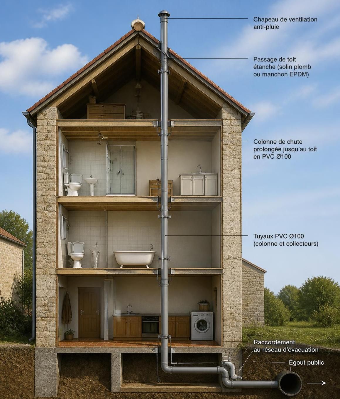 découvrez le rôle essentiel de la ventilation primaire en plomberie, les obligations réglementaires à respecter ainsi que les diamètres appropriés pour assurer un système efficace et conforme.